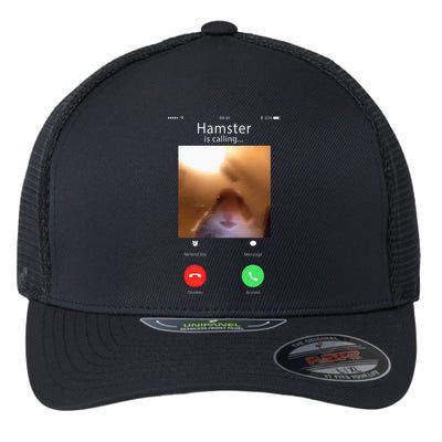 Dank Meme Hamster Staring Front Camera Hamster Calling Gift Flexfit Unipanel Trucker Cap