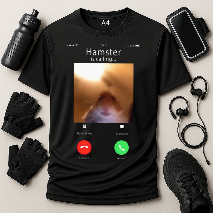 Dank Meme Hamster Staring Front Camera Hamster Calling Gift Performance Shirt