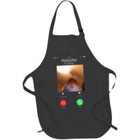 Dank Meme Hamster Staring Front Camera Hamster Calling Gift Full-Length Apron With Pockets
