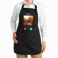 Dank Meme Hamster Staring Front Camera Hamster Calling Gift Full-Length Apron With Pockets
