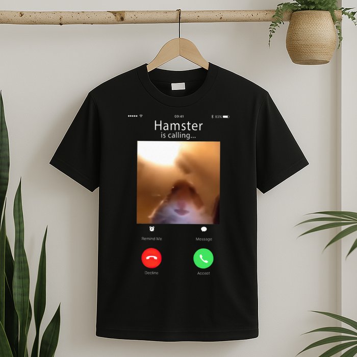 Dank Meme Hamster Staring Front Camera Hamster Calling Gift T-Shirt