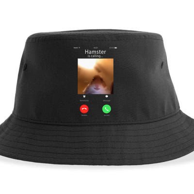 Dank Meme Hamster Staring Front Camera Hamster Calling Gift Sustainable Bucket Hat