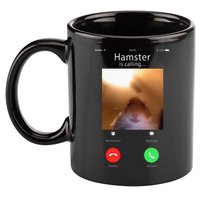 Dank Meme Hamster Staring Front Camera Hamster Calling Gift 11oz C Handle Ceramic Mug