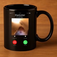 Dank Meme Hamster Staring Front Camera Hamster Calling Gift 11oz C Handle Ceramic Mug