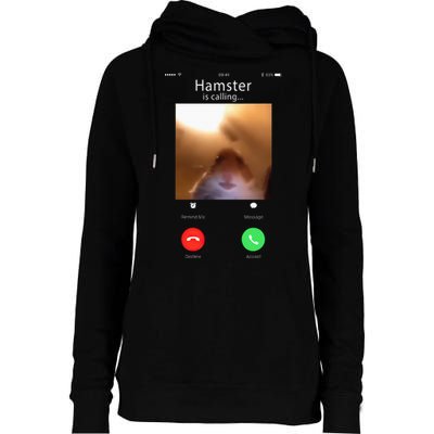 Dank Meme Hamster Staring Front Camera Hamster Calling Gift Womens Funnel Neck Pullover Hood