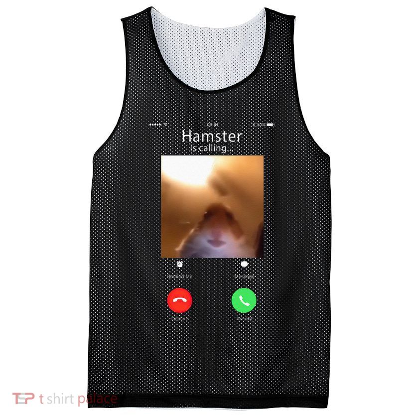 Dank Meme Hamster Staring Front Camera Hamster Calling Gift Mesh Reversible Basketball Jersey Tank