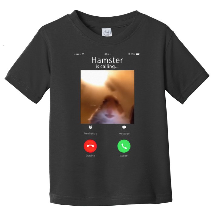 Dank Meme Hamster Staring Front Camera Hamster Calling Gift Toddler T-Shirt