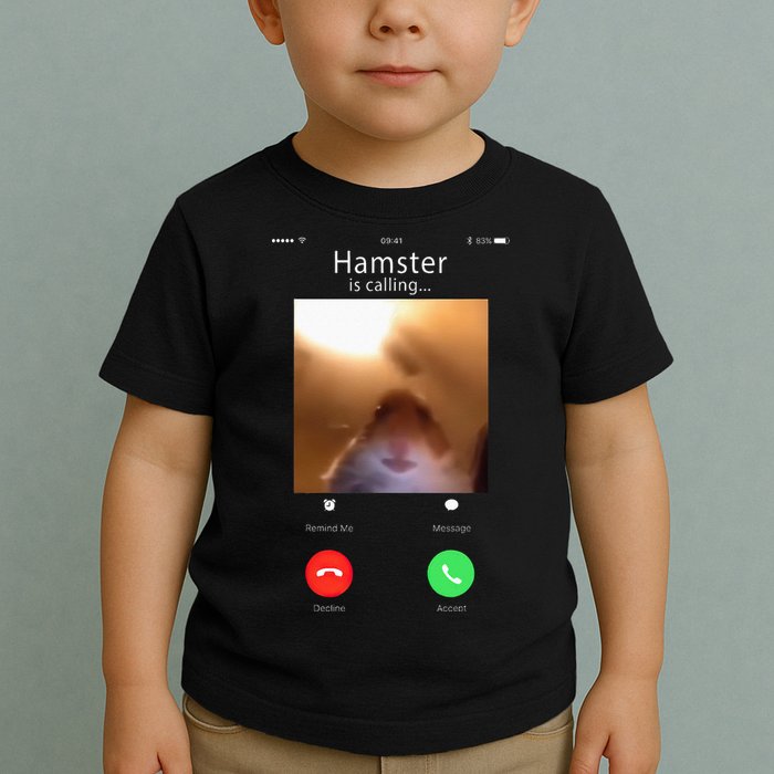 Dank Meme Hamster Staring Front Camera Hamster Calling Gift Toddler T-Shirt