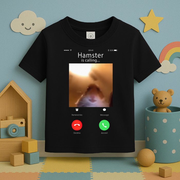 Dank Meme Hamster Staring Front Camera Hamster Calling Gift Toddler T-Shirt