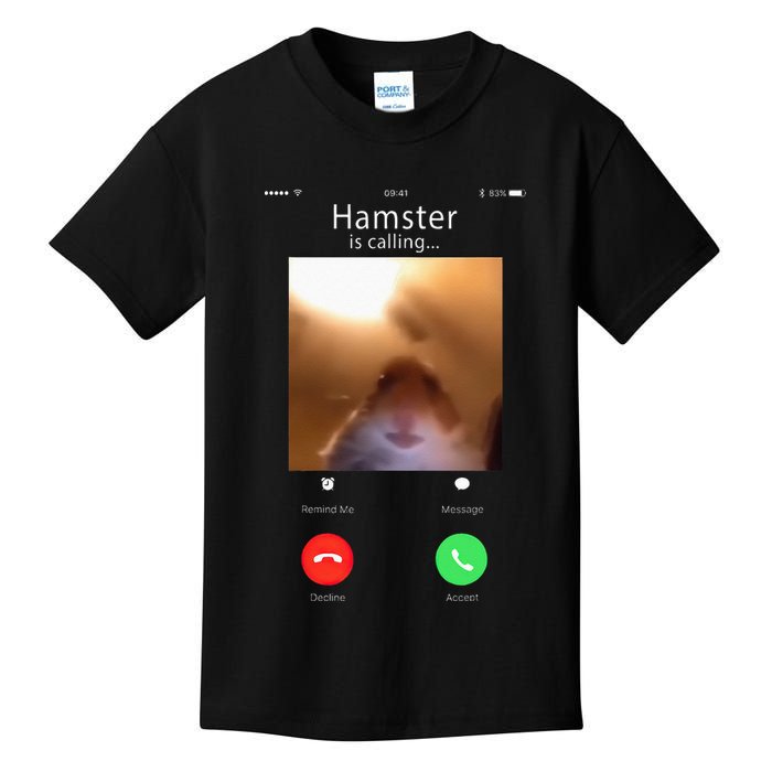 Dank Meme Hamster Staring Front Camera Hamster Calling Gift Kids T-Shirt