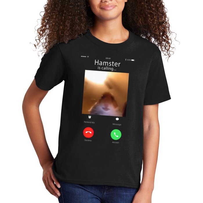 Dank Meme Hamster Staring Front Camera Hamster Calling Gift Kids T-Shirt