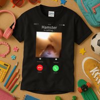 Dank Meme Hamster Staring Front Camera Hamster Calling Gift Kids T-Shirt