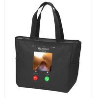 Dank Meme Hamster Staring Front Camera Hamster Calling Gift Zip Tote Bag