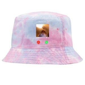 Dank Meme Hamster Staring Front Camera Hamster Calling Gift Tie-Dyed Bucket Hat