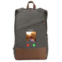 Dank Meme Hamster Staring Front Camera Hamster Calling Gift Cotton Canvas Backpack