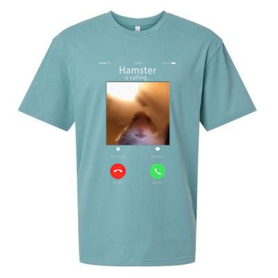Dank Meme Hamster Staring Front Camera Hamster Calling Gift Sueded Cloud Jersey T-Shirt
