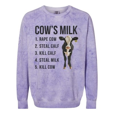 Dairy Milk Industry For Vegan Activist Colorblast Crewneck Sweatshirt