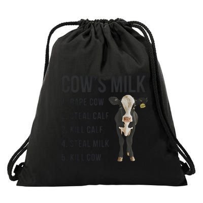 Dairy Milk Industry For Vegan Activist Drawstring Bag