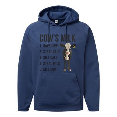 Dairy Milk Industry For Vegan Activist Performance Fleece Hoodie