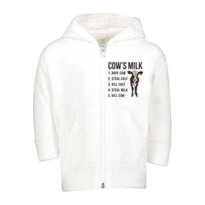 Dairy Milk Industry For Vegan Activist Toddler Zip Fleece Hoodie