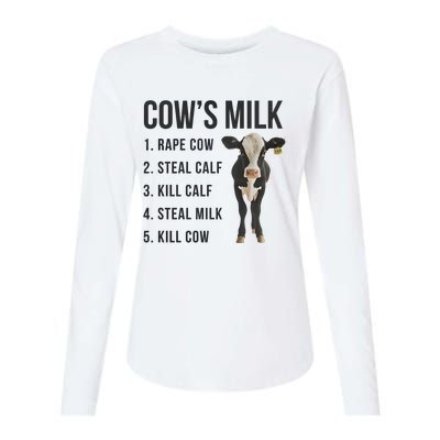 Dairy Milk Industry For Vegan Activist Womens Cotton Relaxed Long Sleeve T-Shirt