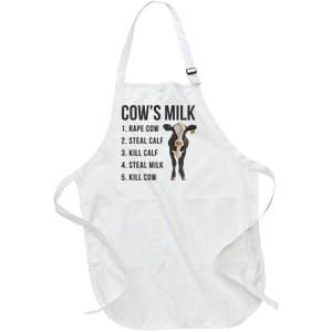 Dairy Milk Industry For Vegan Activist Full-Length Apron With Pockets