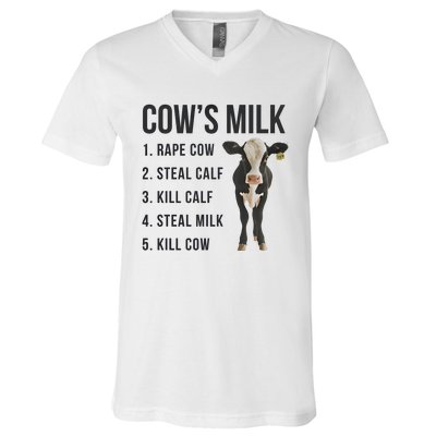 Dairy Milk Industry For Vegan Activist V-Neck T-Shirt