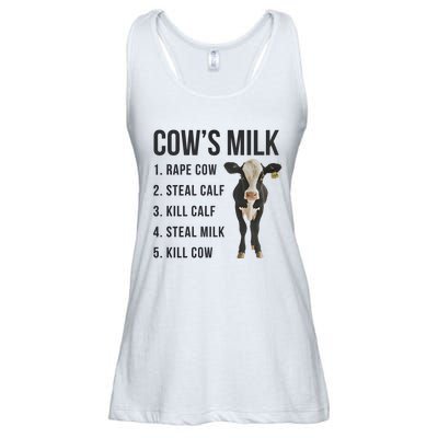 Dairy Milk Industry For Vegan Activist Ladies Essential Flowy Tank