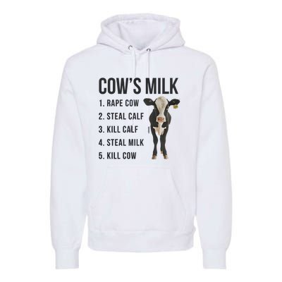 Dairy Milk Industry For Vegan Activist Premium Hoodie