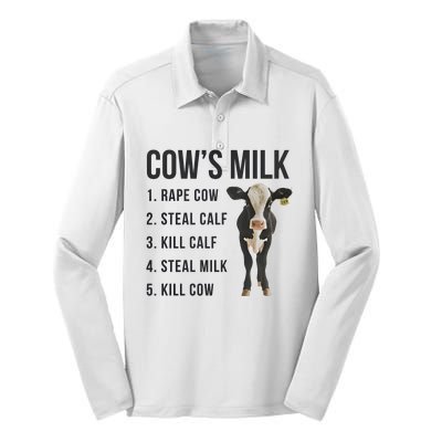 Dairy Milk Industry For Vegan Activist Silk Touch Performance Long Sleeve Polo