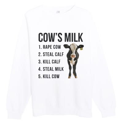 Dairy Milk Industry For Vegan Activist Premium Crewneck Sweatshirt