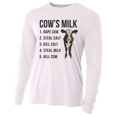 Dairy Milk Industry For Vegan Activist Cooling Performance Long Sleeve Crew