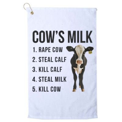 Dairy Milk Industry For Vegan Activist Platinum Collection Golf Towel