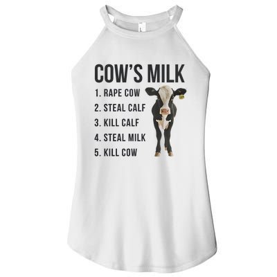 Dairy Milk Industry For Vegan Activist Women’s Perfect Tri Rocker Tank