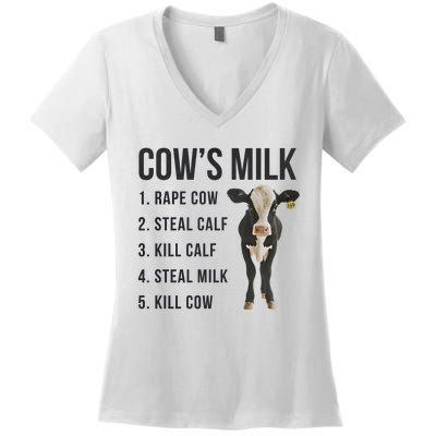 Dairy Milk Industry For Vegan Activist Women's V-Neck T-Shirt