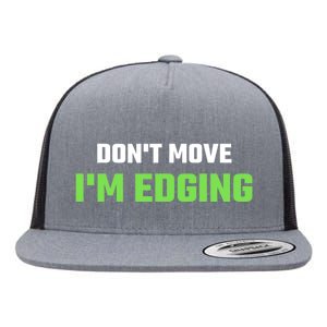 DonT Move IM Edging Sarcastic Saying Flat Bill Trucker Hat