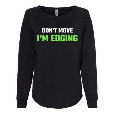 DonT Move IM Edging Sarcastic Saying Womens California Wash Sweatshirt