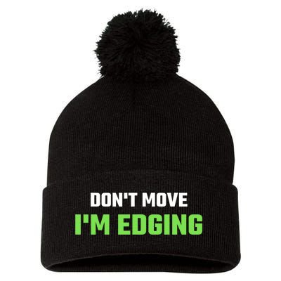 DonT Move IM Edging Sarcastic Saying Pom Pom 12in Knit Beanie