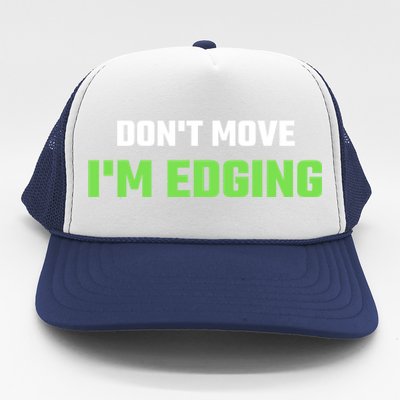 DonT Move IM Edging Sarcastic Saying Trucker Hat