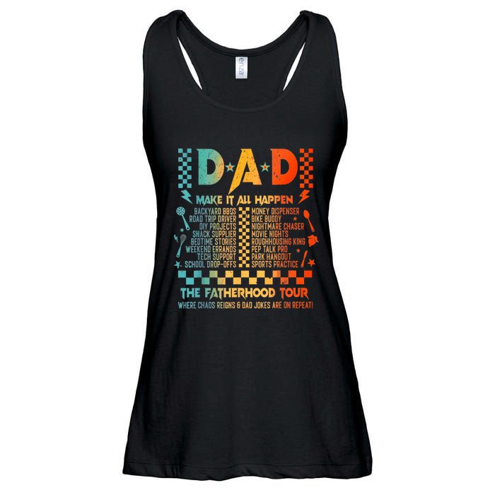 Dad Makes It All Happen Fatherhood Ladies Essential Flowy Tank