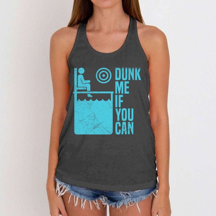 Dunk Me If You Can Design For A Dunking Booth Fan Women's Knotted Racerback Tank