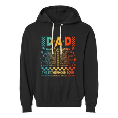 Dad Makes It All Happen Fatherhood Garment-Dyed Fleece Hoodie