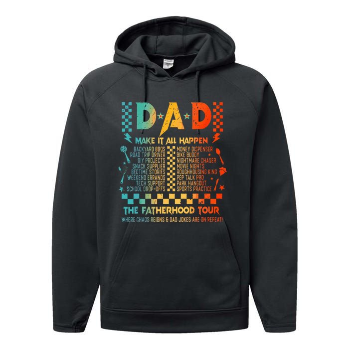 Dad Makes It All Happen Fatherhood Performance Fleece Hoodie