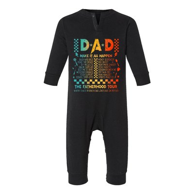 Dad Makes It All Happen Fatherhood Infant Fleece One Piece