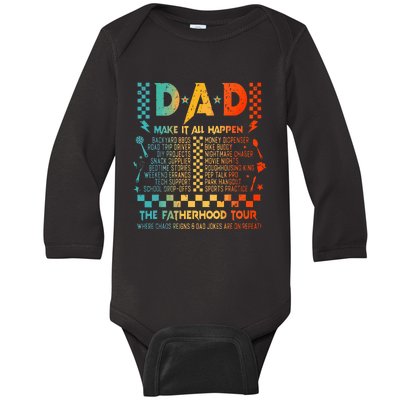 Dad Makes It All Happen Fatherhood Baby Long Sleeve Bodysuit