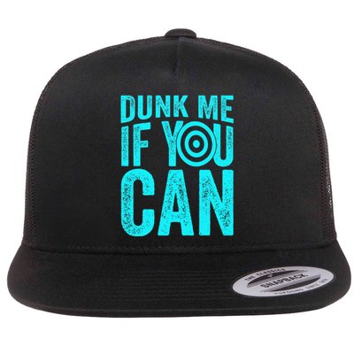 Dunk Me If You Can Funny Dunk Tank Flat Bill Trucker Hat