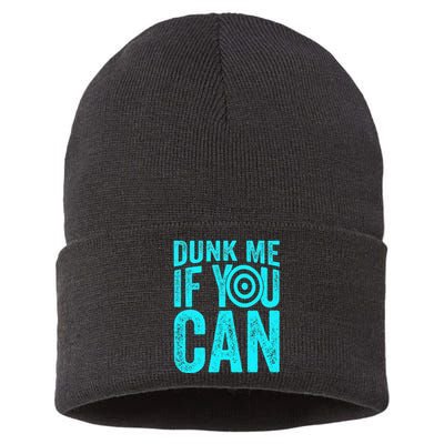 Dunk Me If You Can Funny Dunk Tank Sustainable Knit Beanie