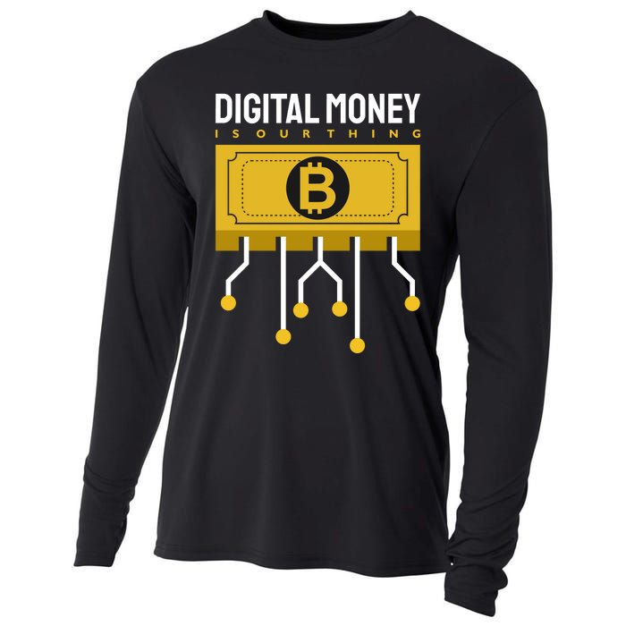 Digital Money Is Our Thing Cooling Performance Long Sleeve Crew