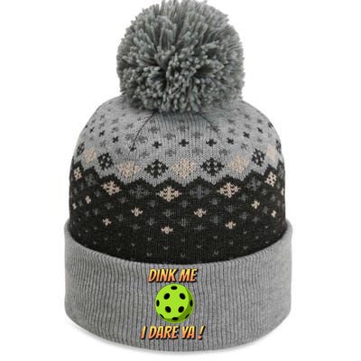 Dink Me I Dare Ya Pickleball Funny Meaningful Gift The Baniff Cuffed Pom Beanie