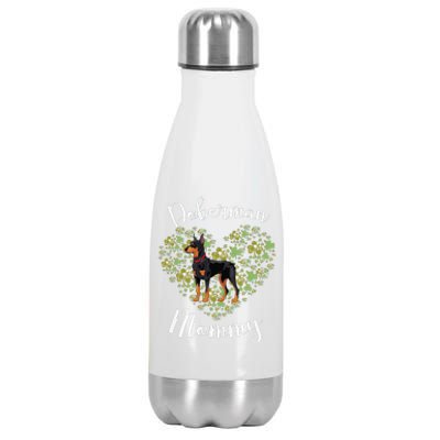 Dalmatian Mommy Irish Shamrock Heart Funny St Patricks Day Funny Stainless Steel Insulated Water Bottle